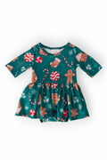 Gingerbread House 3/4 Sleeve Twirl Bodysuit by Mila & Rose ®