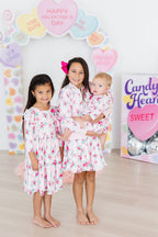 Gingham Bows 3/4 Sleeve Flutter Twirl Bodysuit by Mila & Rose ®