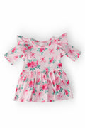 Gingham Bows 3/4 Sleeve Flutter Twirl Bodysuit by Mila & Rose ®