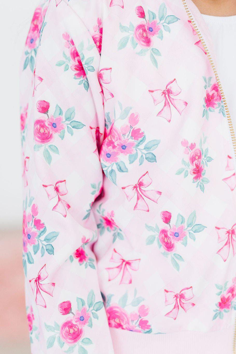 Gingham Bows Satin Jacket by Mila & Rose ®