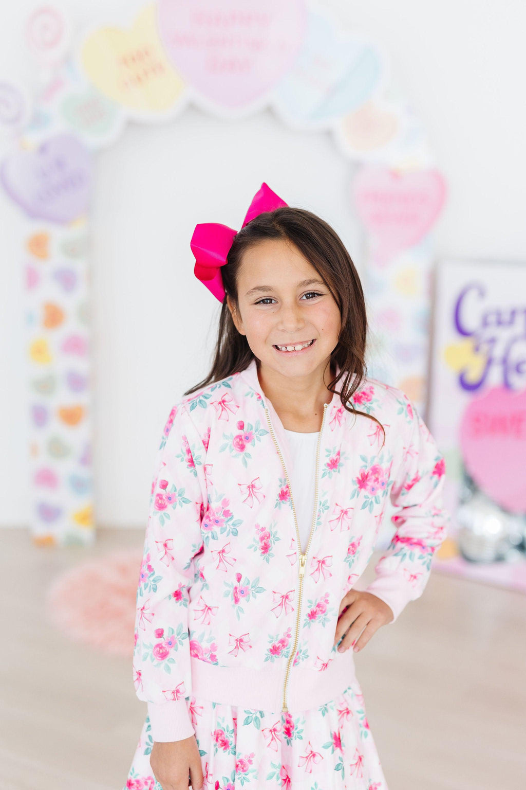 Gingham Bows Satin Jacket by Mila & Rose ®