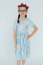 Grand Slam Glam S/S Pocket Twirl Dress by Mila & Rose ®