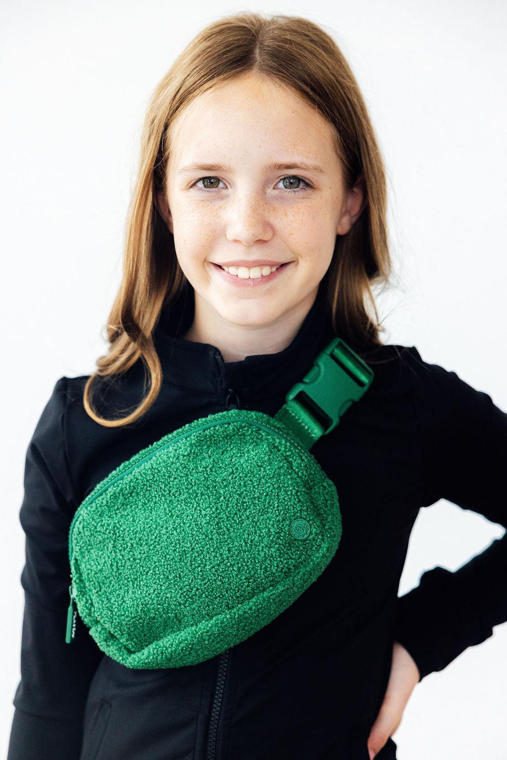 Green Fleece Belt Bag by Mila & Rose ®