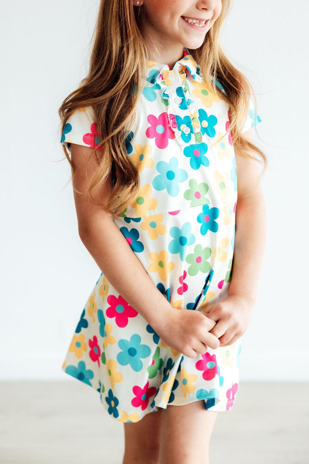 Groovy Blooms S/S Polo Dress by Mila & Rose ®