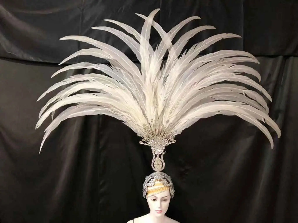 The Stardust Aurora – Premium Feathered Samba Carnival Headdress by Stardust Starlets