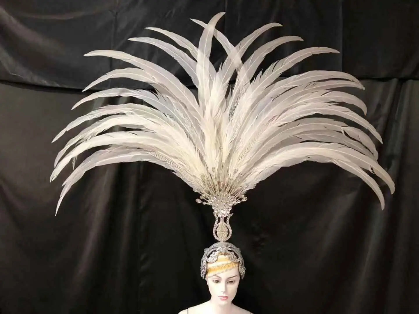 The Stardust Aurora – Premium Feathered Samba Carnival Headdress by Stardust Starlets