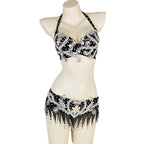 The Stardust Oasis Sirena – Deluxe Crystal & Beaded Belly Dance Bra & Belt 2-Piece Costume Set by Stardust Starlets