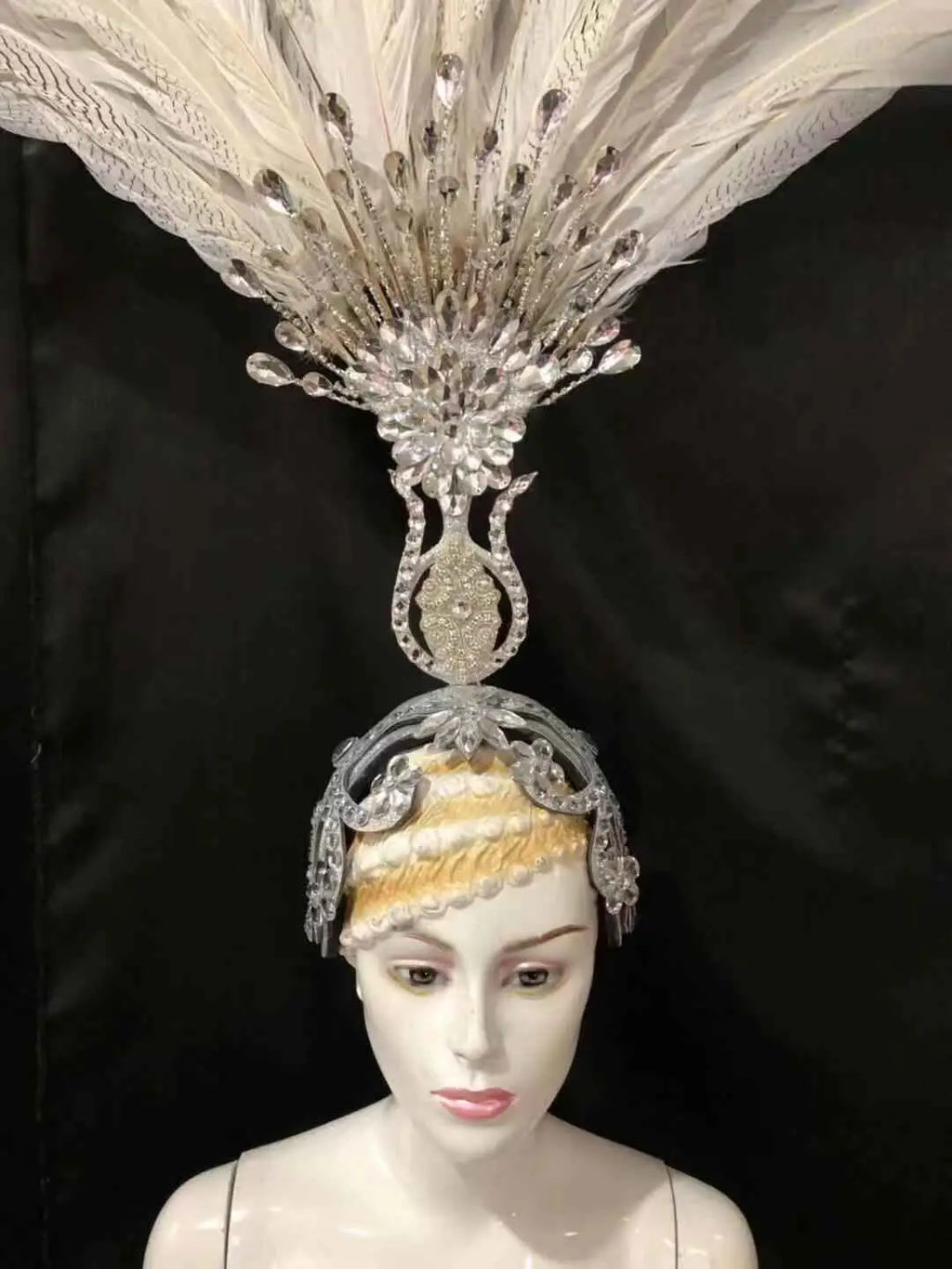The Stardust Aurora – Premium Feathered Samba Carnival Headdress by Stardust Starlets