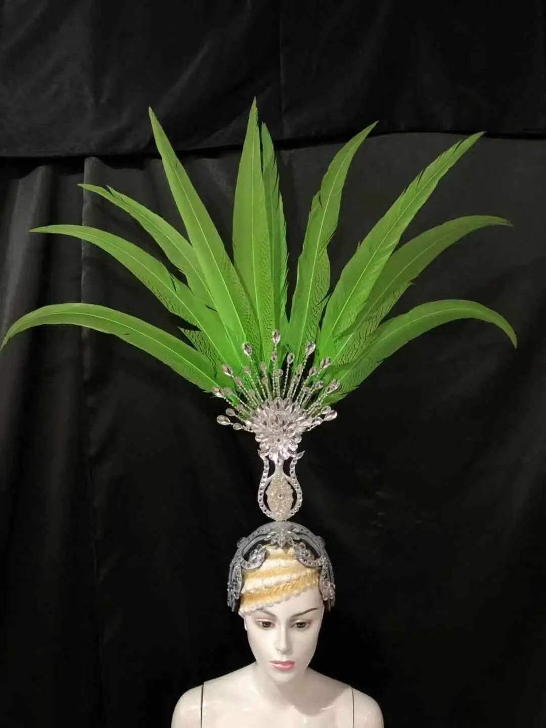 The Stardust Aurora – Premium Feathered Samba Carnival Headdress by Stardust Starlets
