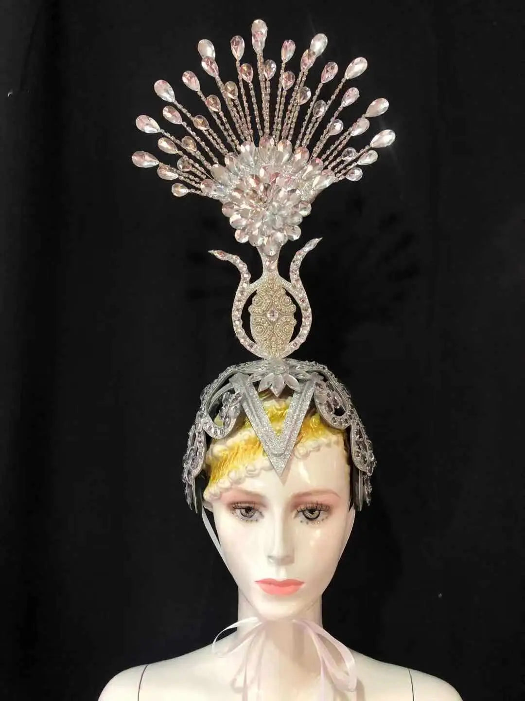 The Stardust Aurora – Premium Feathered Samba Carnival Headdress by Stardust Starlets