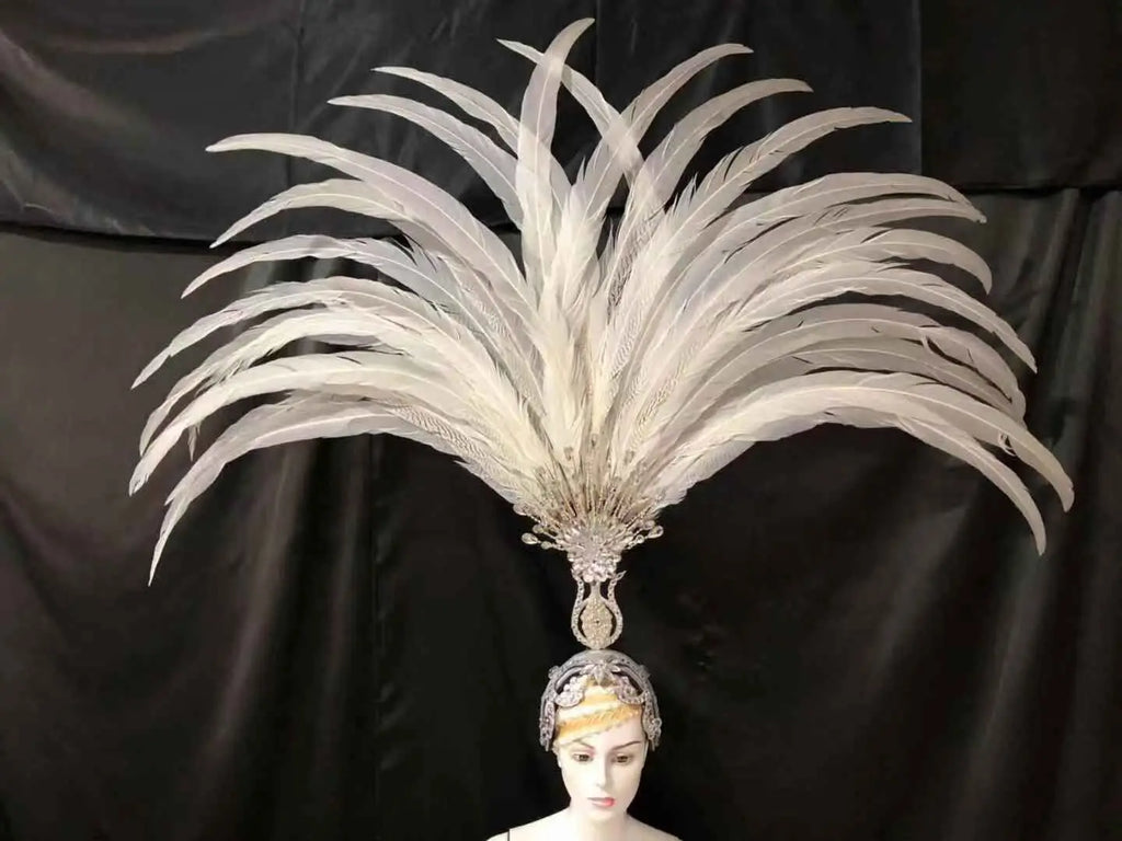 The Stardust Aurora – Premium Feathered Samba Carnival Headdress by Stardust Starlets