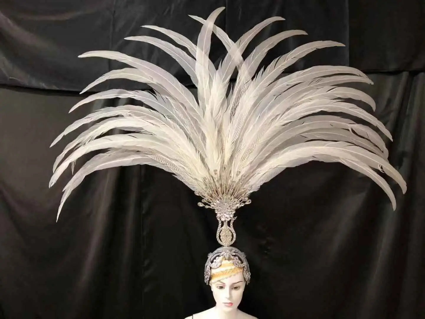 The Stardust Aurora – Premium Feathered Samba Carnival Headdress by Stardust Starlets