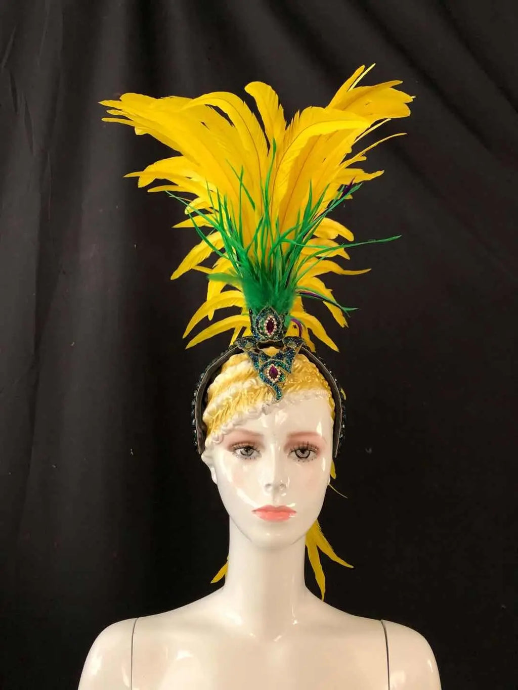 The Stardust Samba Radiance – Elegant Feathered Stage & Carnival Headdress by Stardust Starlets