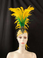 The Stardust Samba Radiance – Elegant Feathered Stage & Carnival Headdress by Stardust Starlets