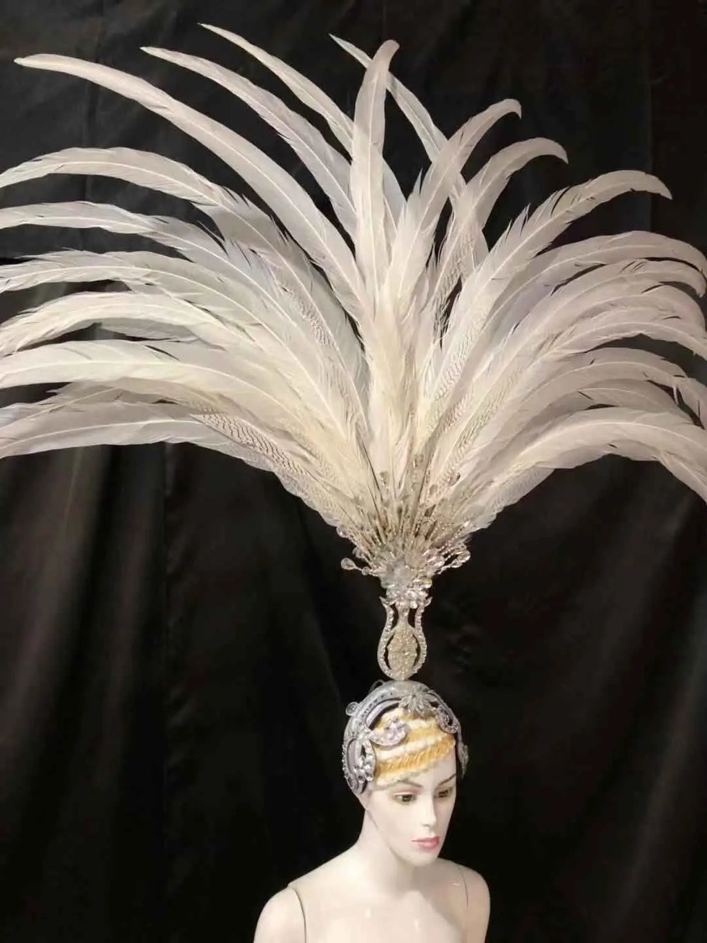 The Stardust Aurora – Premium Feathered Samba Carnival Headdress by Stardust Starlets