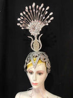 The Stardust Aurora – Premium Feathered Samba Carnival Headdress by Stardust Starlets