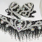 The Stardust Oasis Sirena – Deluxe Crystal & Beaded Belly Dance Bra & Belt 2-Piece Costume Set by Stardust Starlets