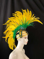 The Stardust Samba Radiance – Elegant Feathered Stage & Carnival Headdress by Stardust Starlets