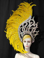The Stardust Samba Radiance – Elegant Feathered Stage & Carnival Headdress by Stardust Starlets