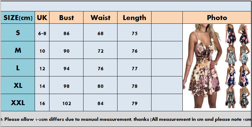 Female Sexy Playsuit print sexy V-neck short jumpsuit women loose casual beach romper by nowadaysfashion