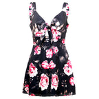 Female Sexy Playsuit print sexy V-neck short jumpsuit women loose casual beach romper by nowadaysfashion