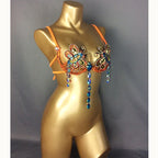 The Stardust Empress Sirena – Deluxe Rhinestone & Stone Samba Carnival Wire Bra by Stardust Starlets