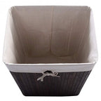 Rectangle Bamboo Hamper Laundry Basket Washing Cloth Bin Storage Bag Lid 3 color-Black by LuxuryLifeWay Online Store