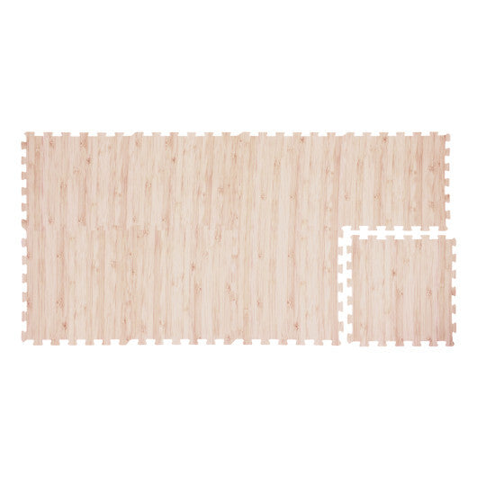 8 Pieces EVA Foam Floor Tiles with Wood Texture by LuxuryLifeWay Online Store