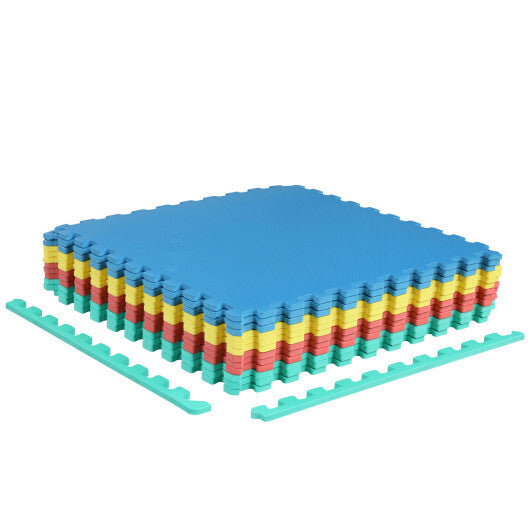12 Pack Non-Slip Protective Interlocking EVA Foam Floor Tiles-Multicolor by LuxuryLifeWay Online Store