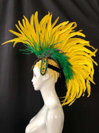 The Stardust Samba Radiance – Elegant Feathered Stage & Carnival Headdress by Stardust Starlets