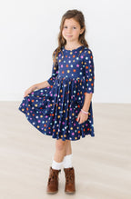 Halloween Stars 3/4 Sleeve Pocket Twirl Dress by Mila & Rose ®