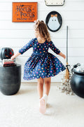 Halloween Stars 3/4 Sleeve Pocket Twirl Dress by Mila & Rose ®