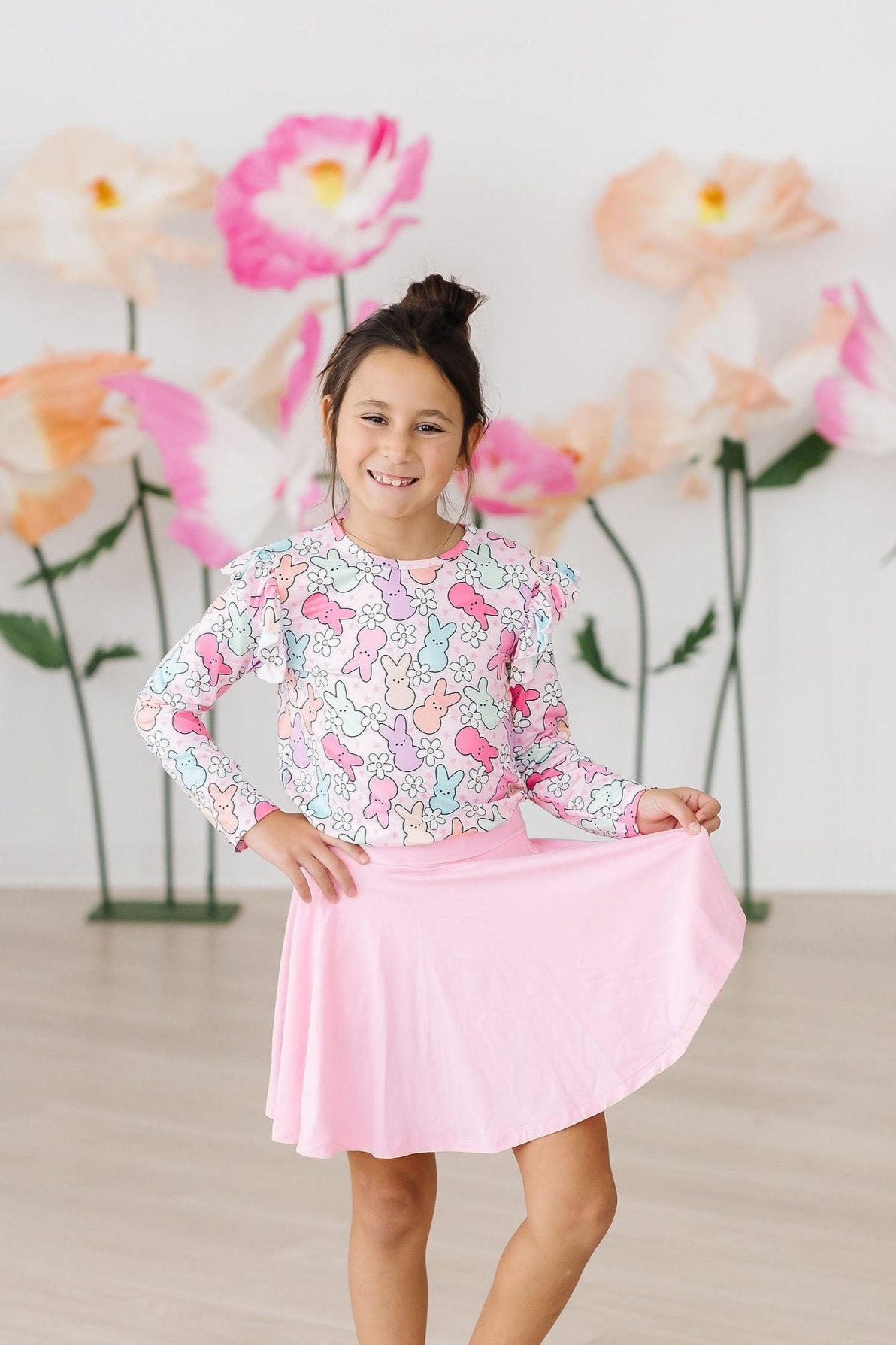 Hangin with My Peeps L/S Ruffle Tee by Mila & Rose ®