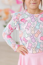 Hangin with My Peeps L/S Ruffle Tee by Mila & Rose ®