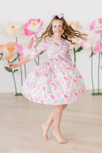 Hangin with my Peeps 3/4 Sleeve Pocket Twirl Dress by Mila & Rose ®