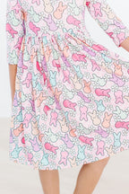Hangin with my Peeps 3/4 Sleeve Pocket Twirl Dress by Mila & Rose ®