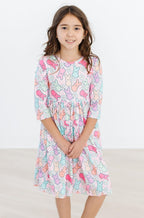 Hangin with my Peeps 3/4 Sleeve Pocket Twirl Dress by Mila & Rose ®