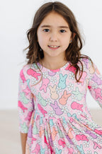 Hangin with my Peeps 3/4 Sleeve Pocket Twirl Dress by Mila & Rose ®