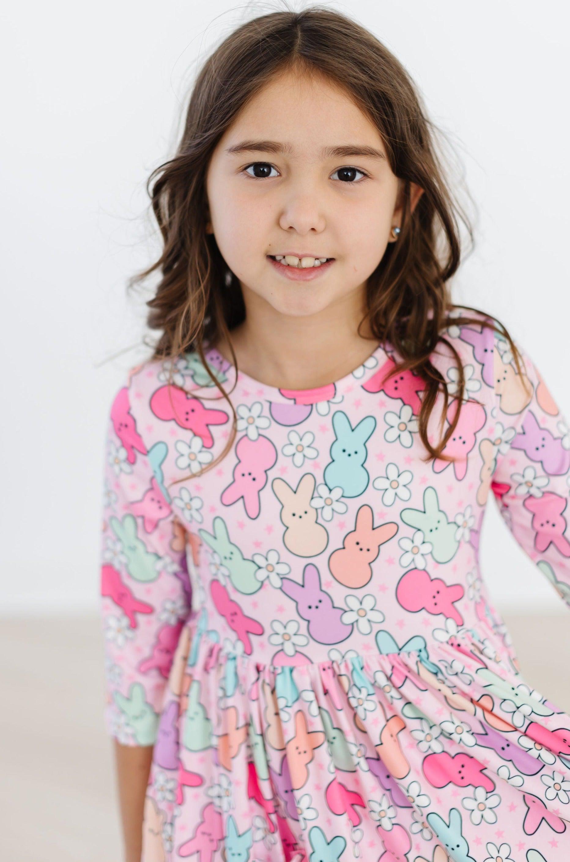 Hangin with my Peeps 3/4 Sleeve Pocket Twirl Dress by Mila & Rose ®