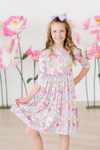 Hangin with my Peeps 3/4 Sleeve Pocket Twirl Dress by Mila & Rose ®