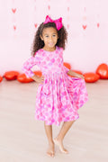 Happy Heart Day 3/4 Sleeve Pocket Twirl Dress by Mila & Rose ®