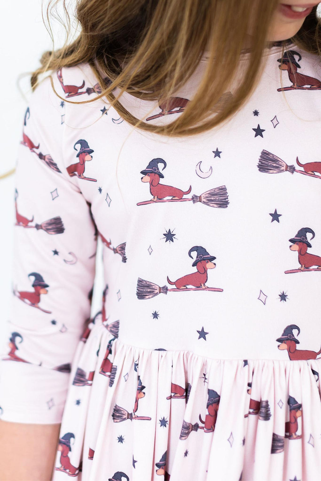 Happy Howl-oween 3/4 Sleeve Pocket Twirl Dress by Mila & Rose ®