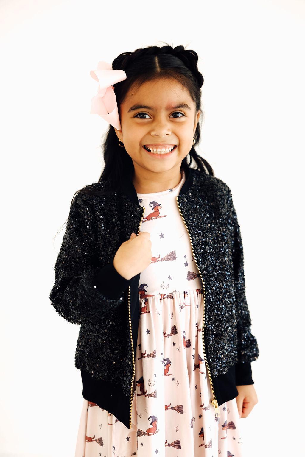 Happy Howl-oween 3/4 Sleeve Pocket Twirl Dress by Mila & Rose ®