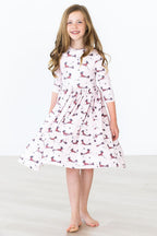 Happy Howl-oween 3/4 Sleeve Pocket Twirl Dress by Mila & Rose ®