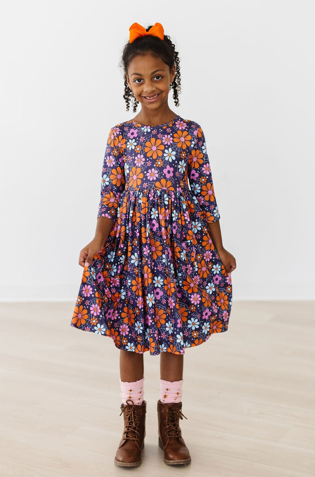 Haunted Garden 3/4 Sleeve Pocket Twirl Dress by Mila & Rose ®