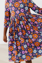 Haunted Garden 3/4 Sleeve Pocket Twirl Dress by Mila & Rose ®