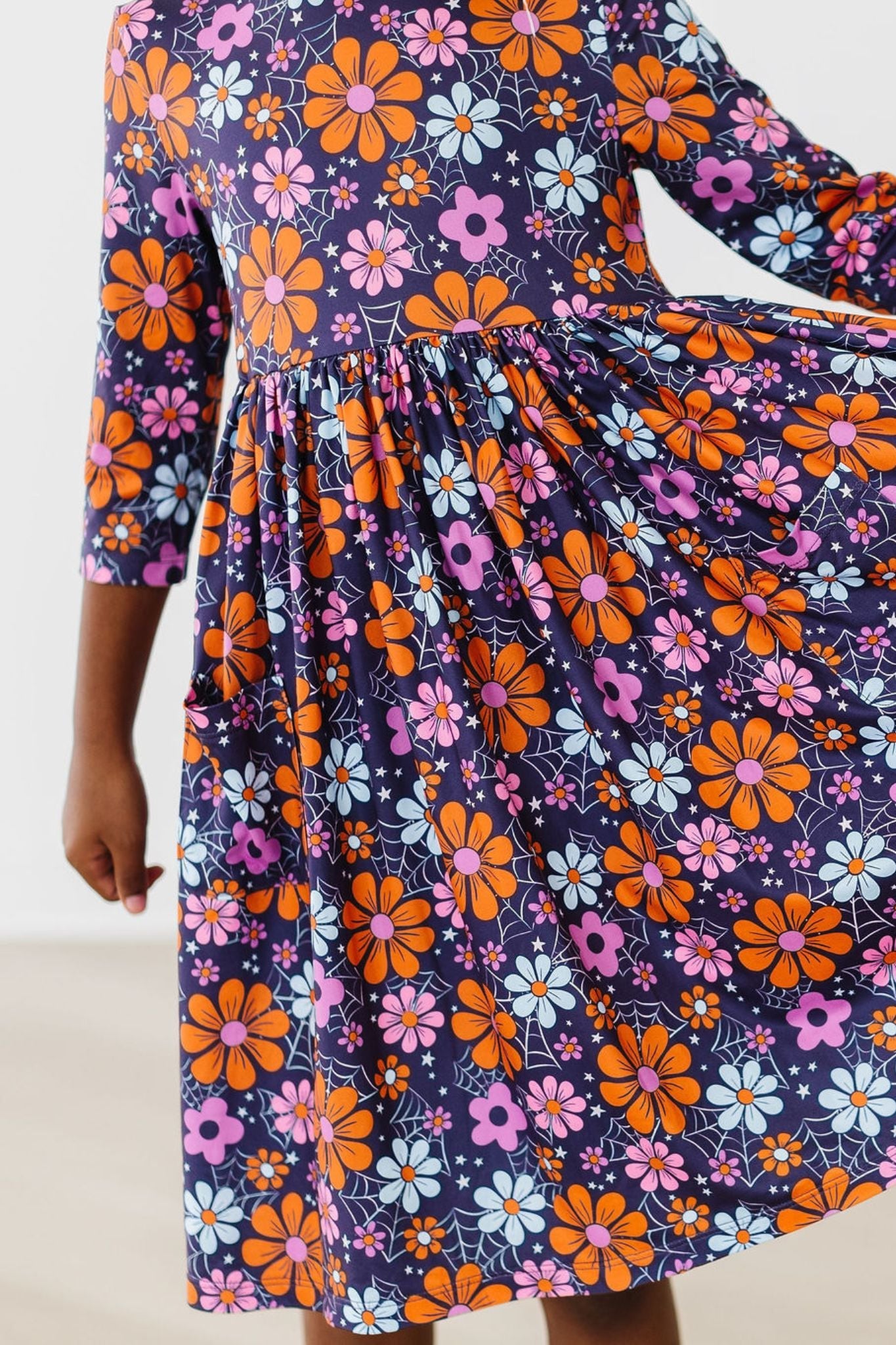 Haunted Garden 3/4 Sleeve Pocket Twirl Dress by Mila & Rose ®