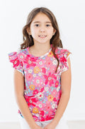 SALE Hawaiian Floral S/S Ruffle Tee by Mila & Rose ®