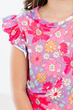 SALE Hawaiian Floral S/S Ruffle Tee by Mila & Rose ®