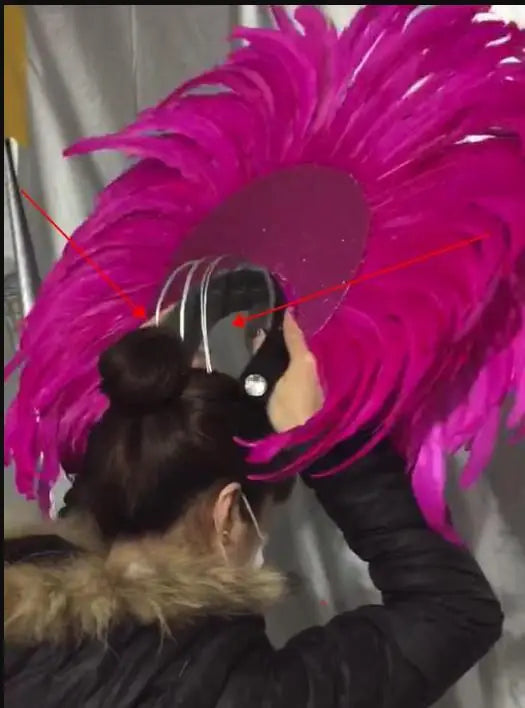 FASHIONABLE AND EXQUISITE HEADDRESS FEATHERS SAMBA DANCE CARNIVAL HALLOWEEN PARTY LATIN DANCE BAR PERFORMANCE HAT MASQUERADE by Stardust Starlets